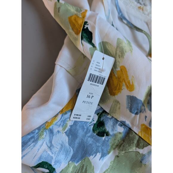 NWT By Anthropologie Lace Button-Front Slip Dress Size 16P Petites Ivory #ND455 - Picture 9 of 13